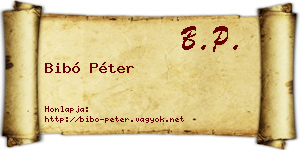 Bibó Péter névjegykártya